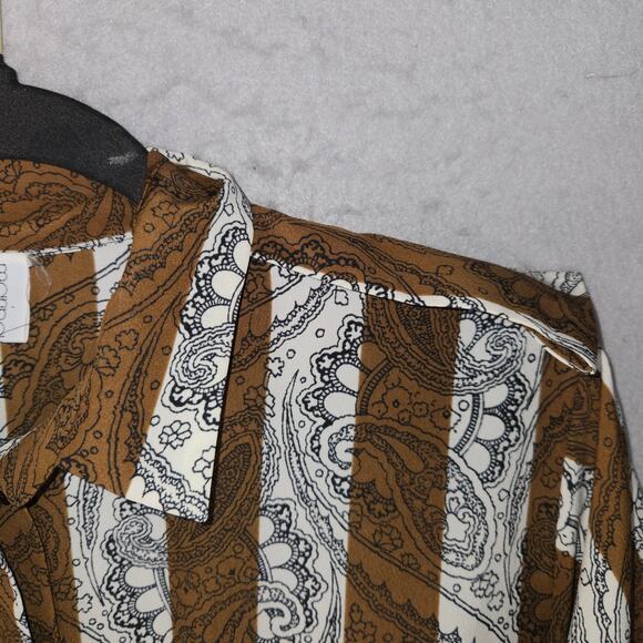 Vtg Marina de Rosa Women M Silk Blend Dress Paisley Acadamia Career Lightweight - Picture 11 of 16